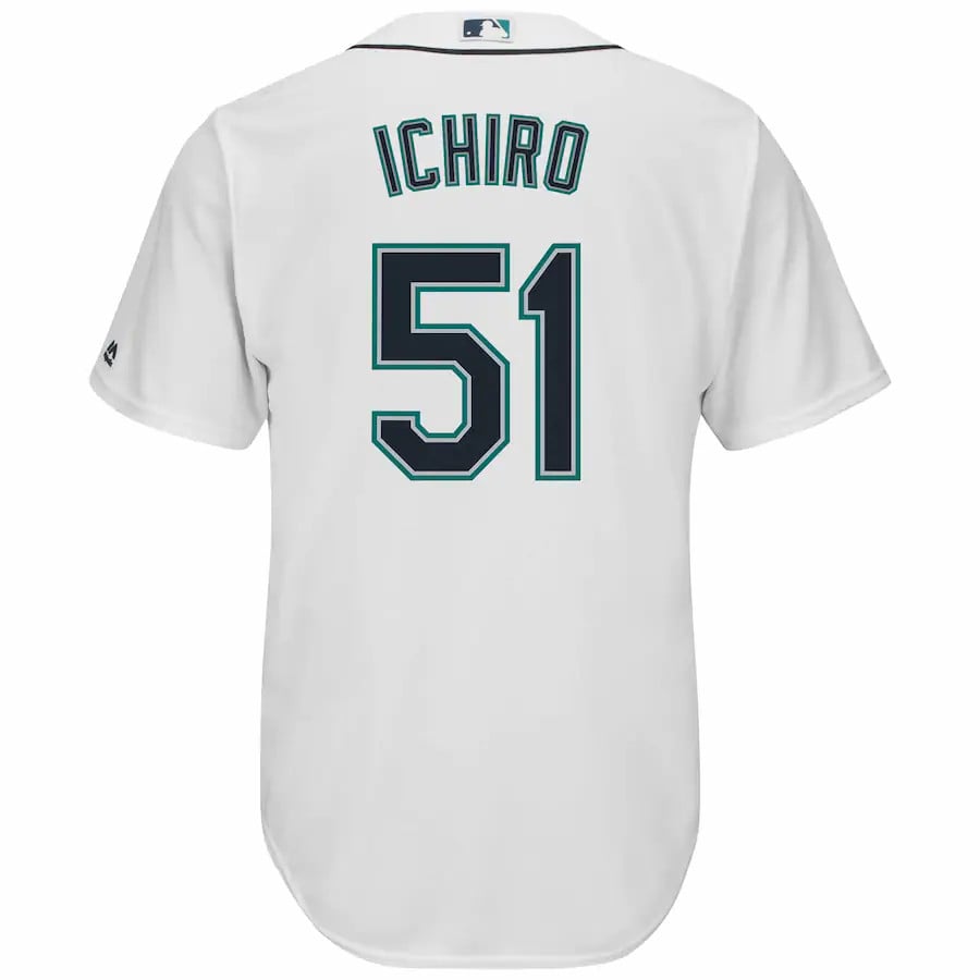Ichiro Suzuki Seattle Mariners Majestic Home Official Cool Base Player Stitched Jersey – White