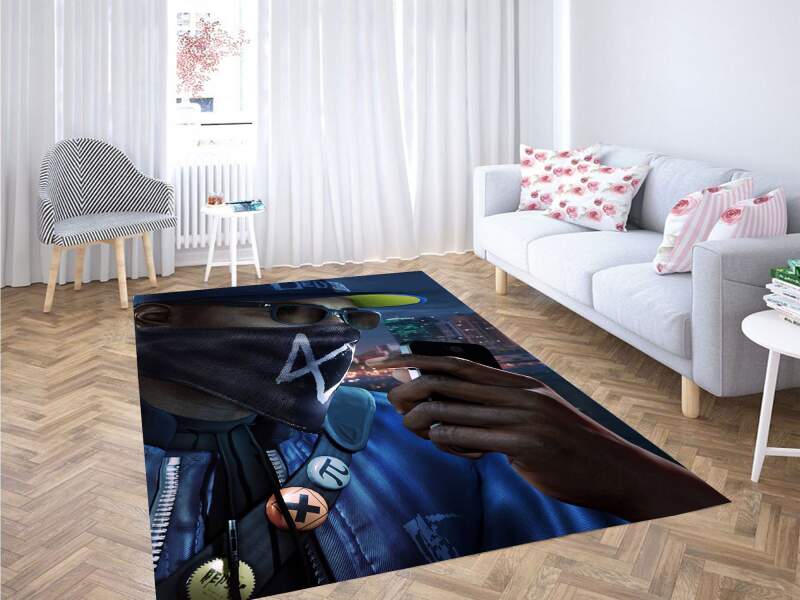 Icon Character Style Watch Dogs Carpet Rectangle Rug