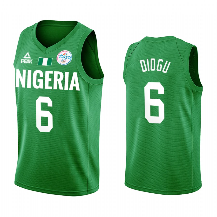 Ike Diogu Nigeria #6 Green 2021 Tokyo Olymipcs Limited Jersey