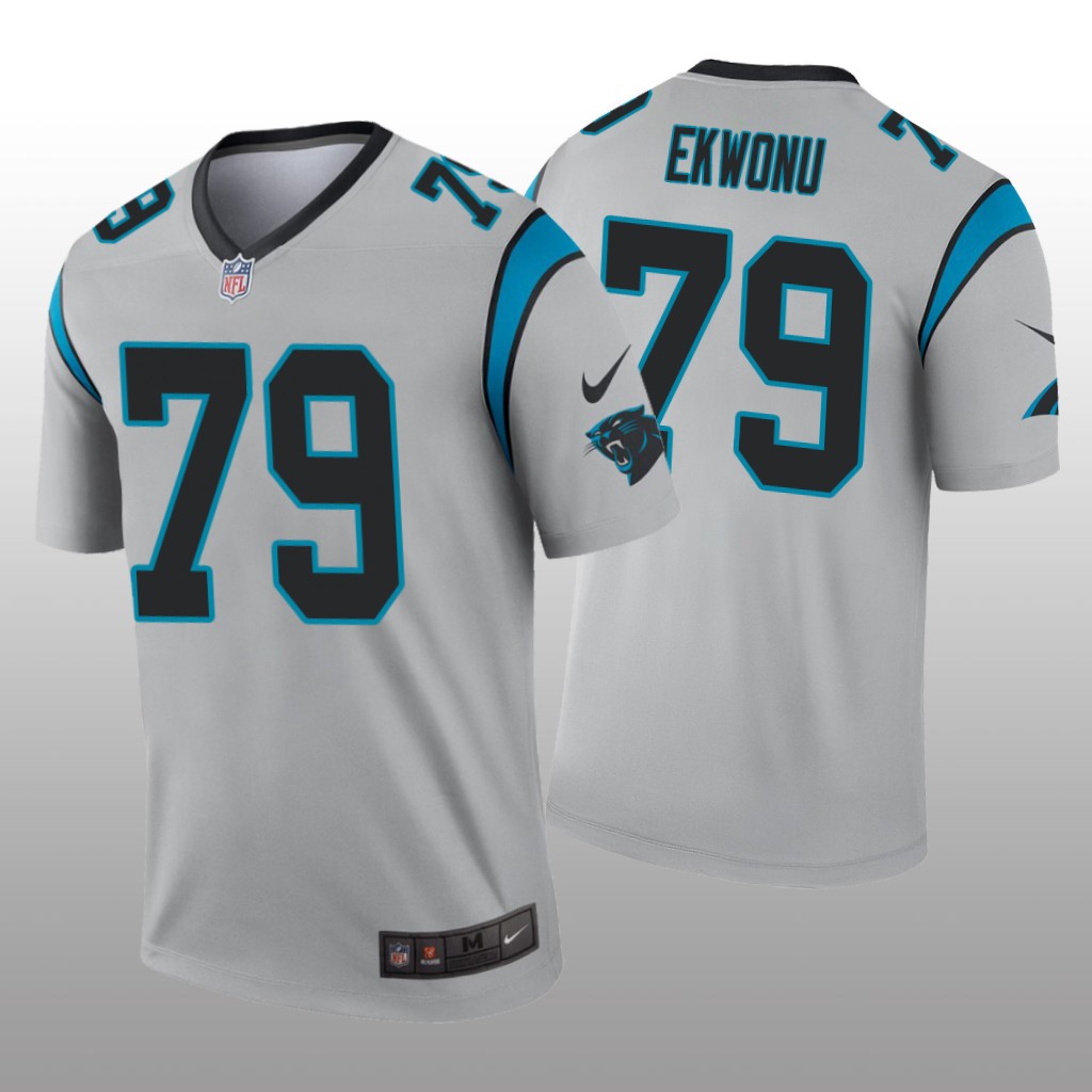 Ikem Ekwonu Carolina Panthers Silver Jersey Inverted Legend - Men's