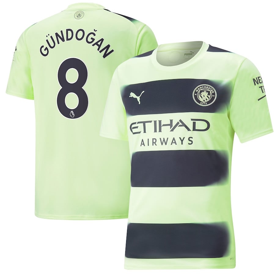 Ilkay Gündogan 8 Manchester City 2022/23 Third Men Jersey – Black