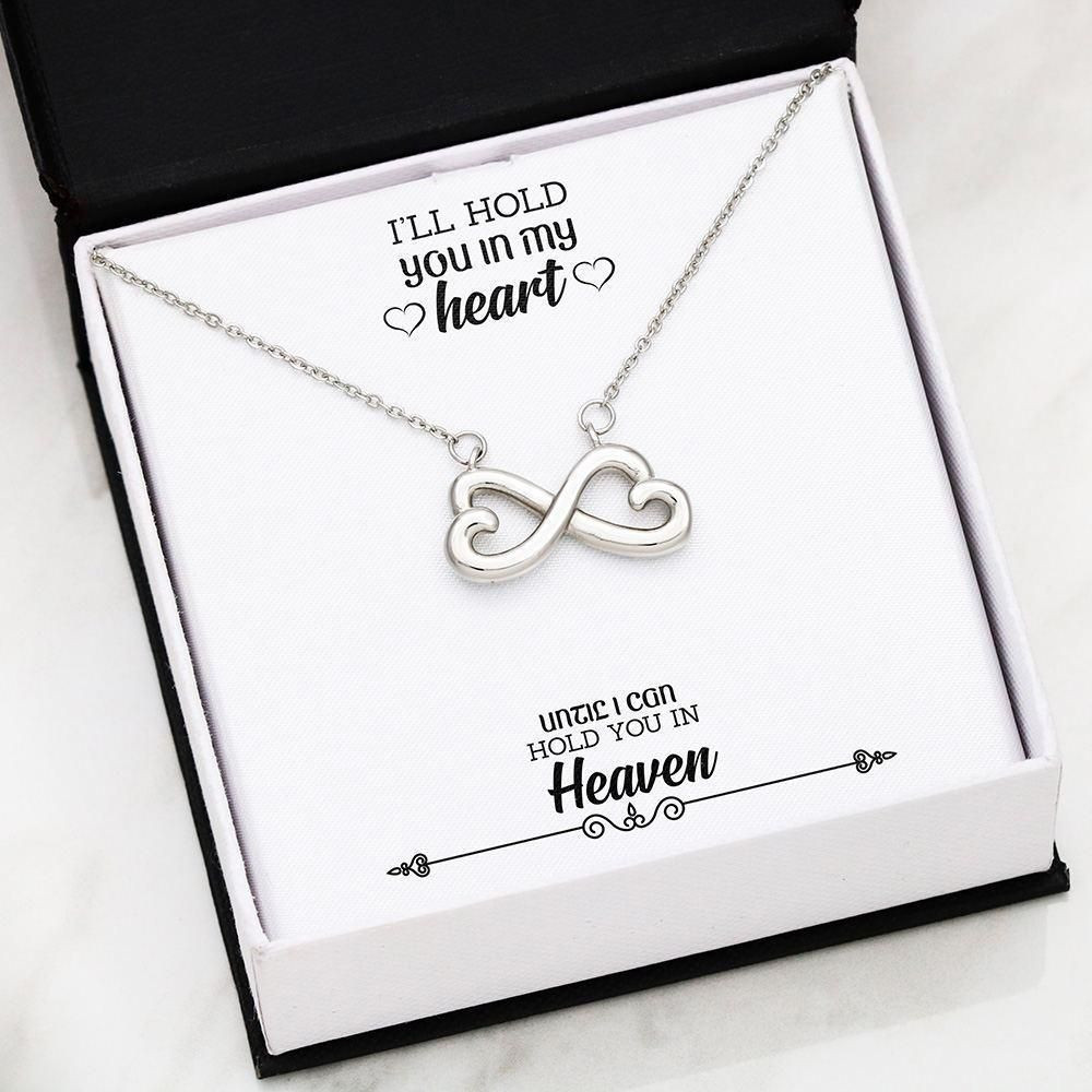 I’ll Hold You In My Heart Infinity Heart Necklace For Mom