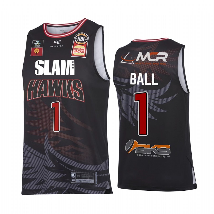Illawarra Hawks Lamelo Ball Black SLAM Home Jersey NBL