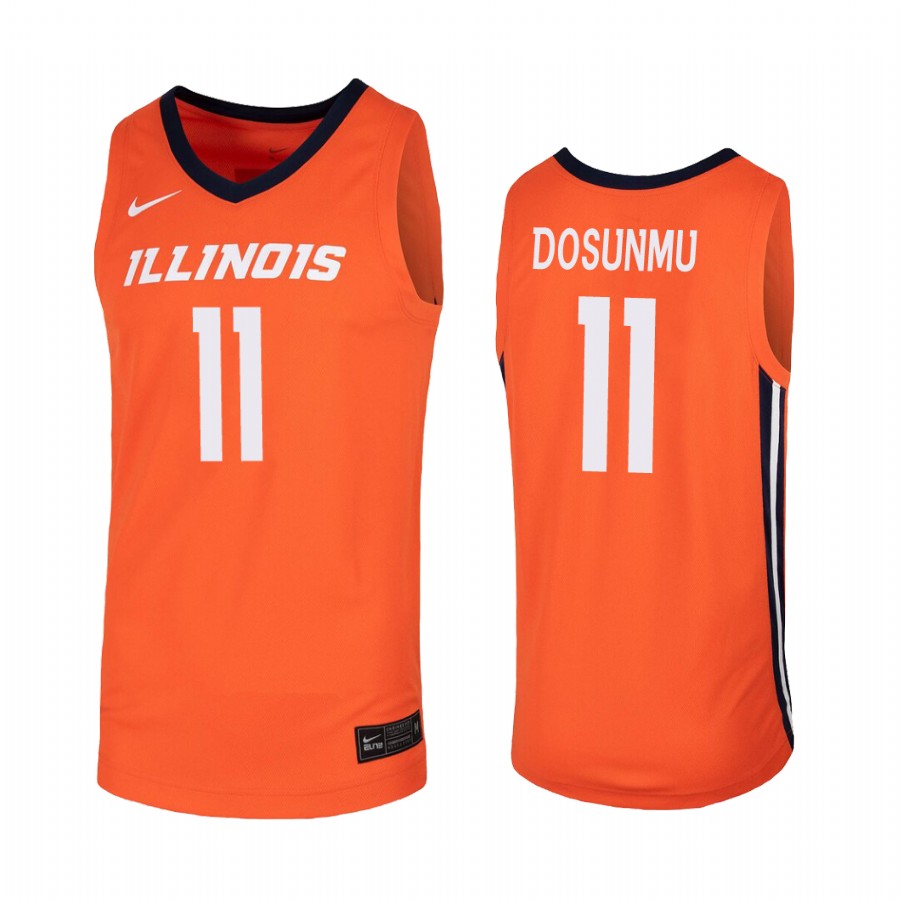 Illinois Fighting Illini Ayo Dosunmu Orange College Jersey