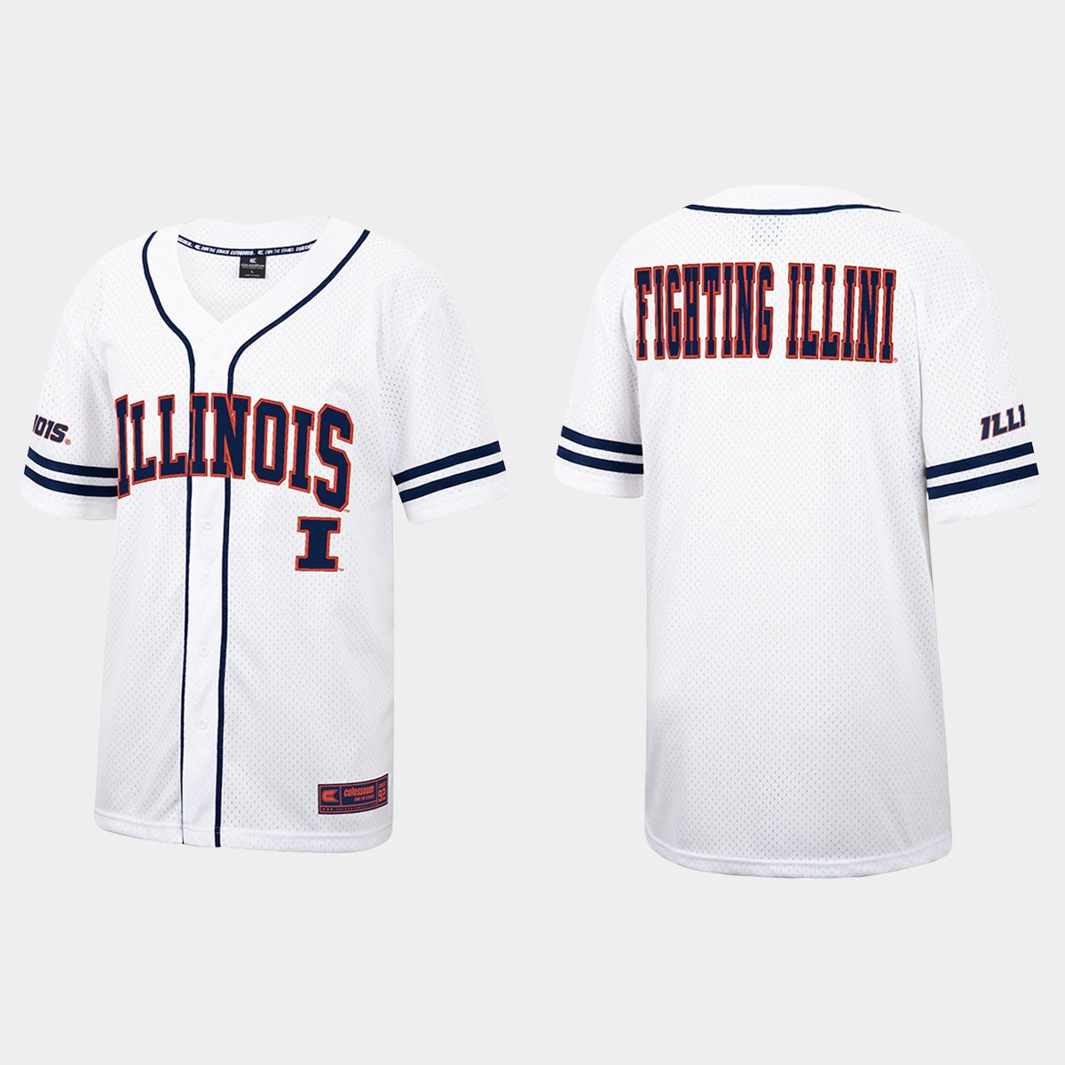 Illinois Fighting Illini Free Spirited Jersey - White Navy