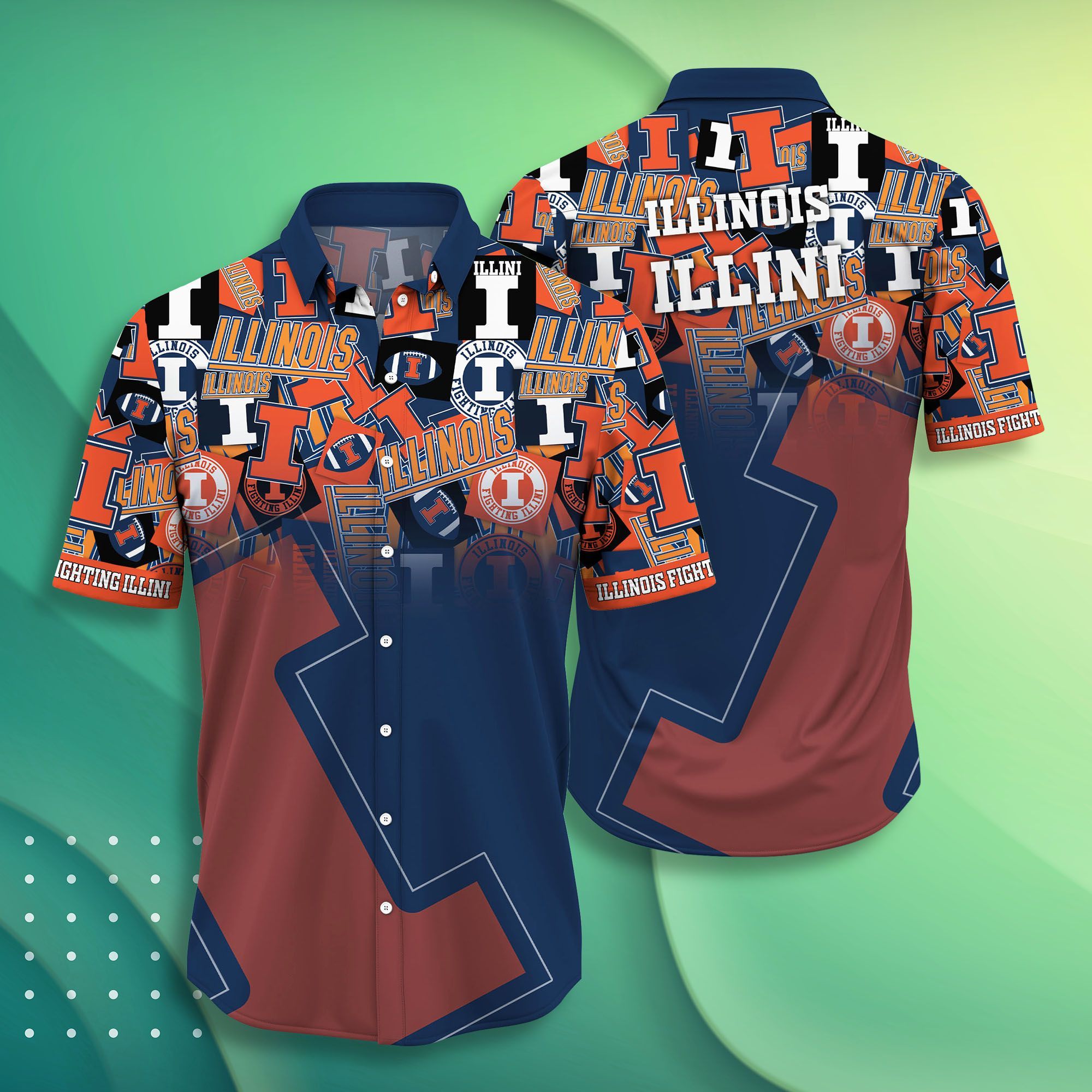 Illinois Fighting Illini NCAA -Hawaii Shirt Style Hot Trending Summer-Hawaiian NACC