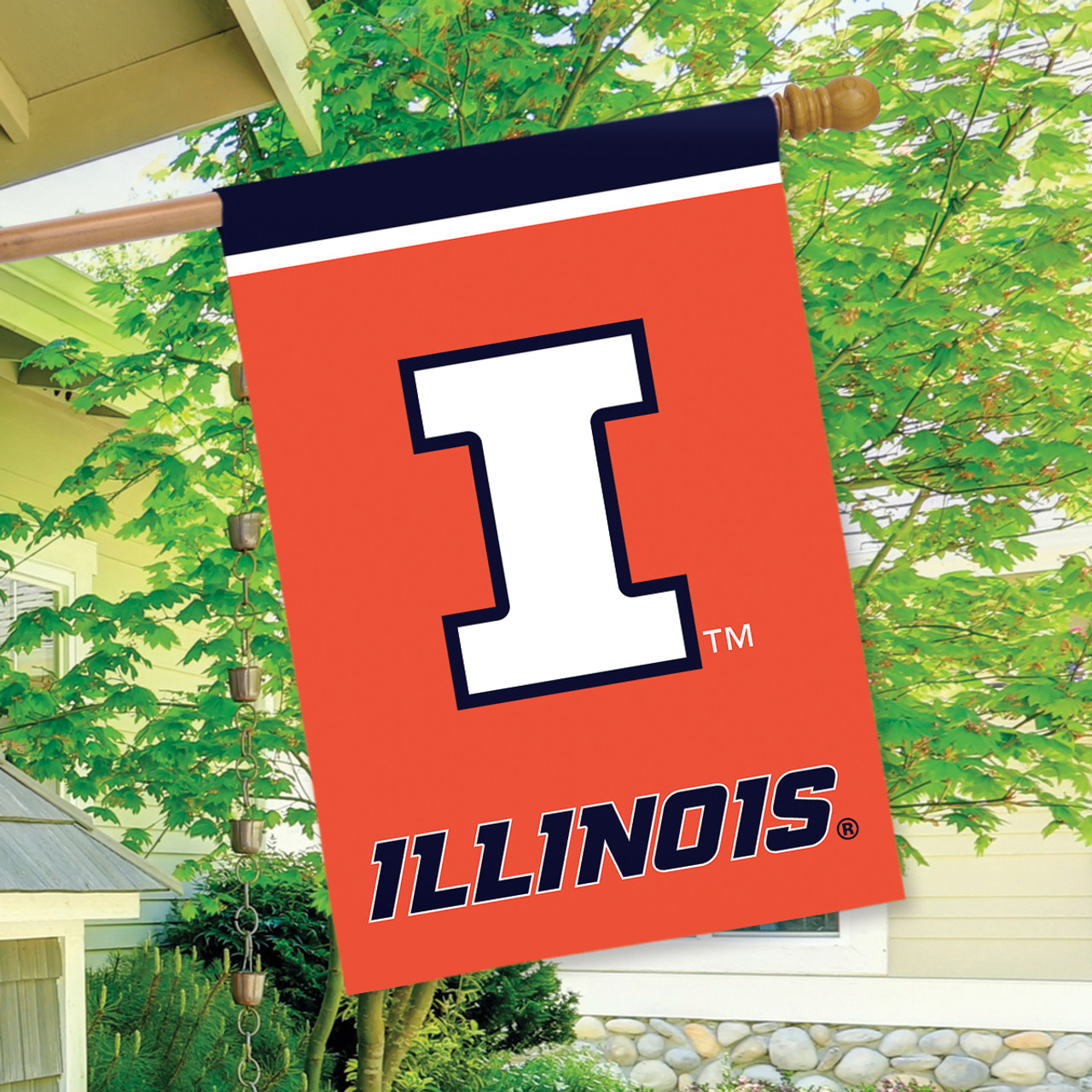 Illinois Fighting Illini NCAA Garden Flag, House Flag