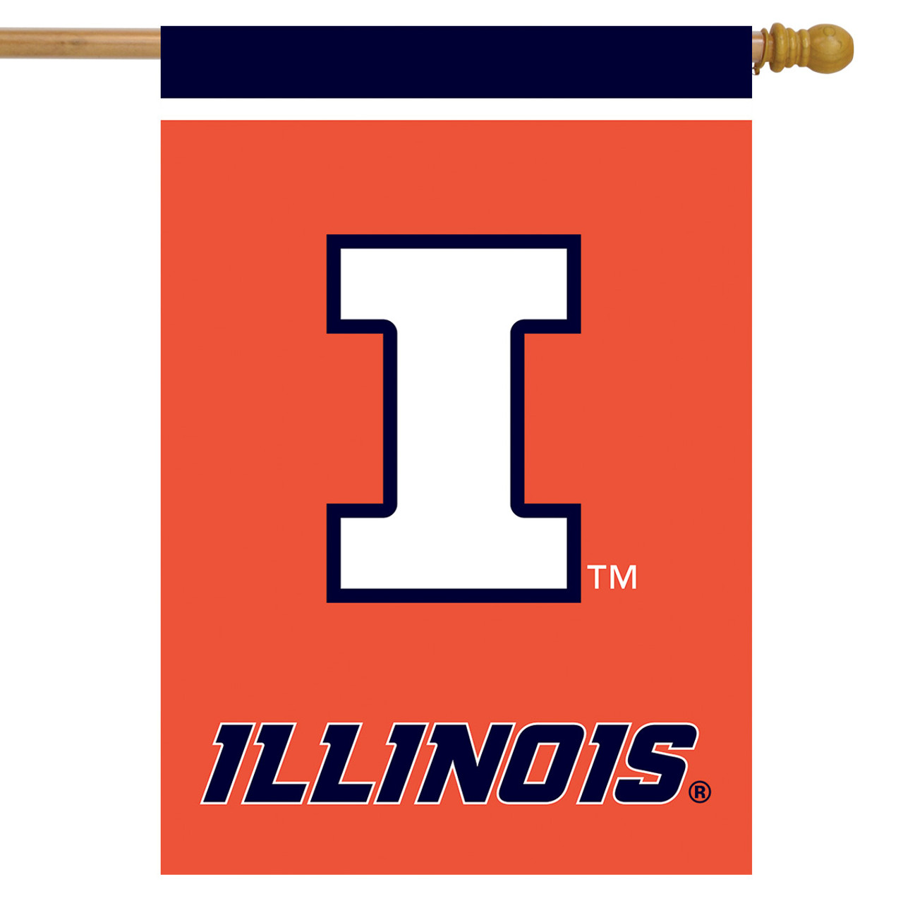 Illinois Fighting Illini NCAA Garden Flag, House Flag