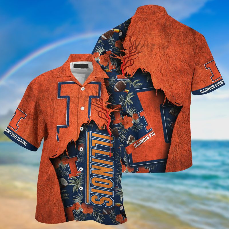 Illinois Fighting Illini NCAA God Hawaii Shirt