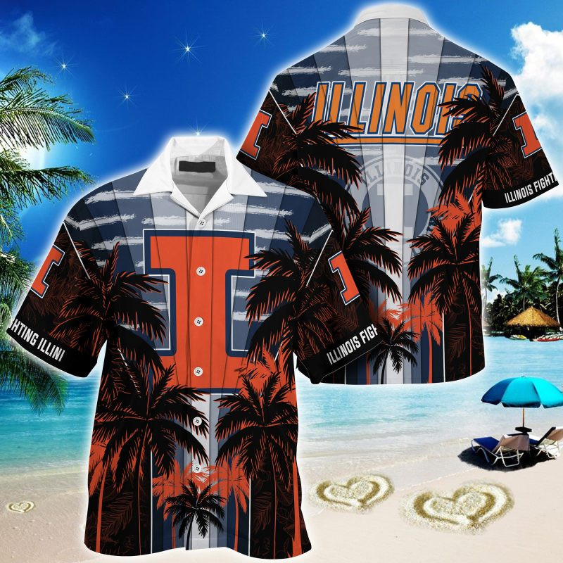 Illinois Fighting Illini NCAA Summer – Hawaii Shirt For This Season – Gift For Sport Lovers