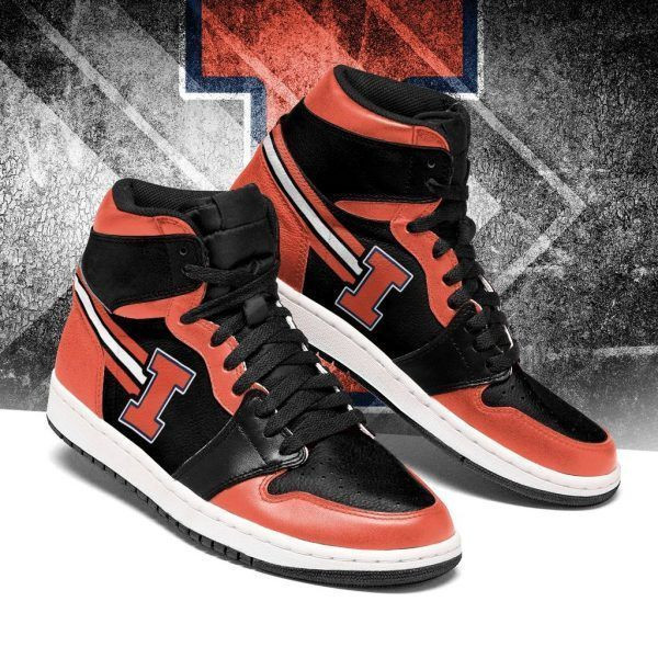 Illinois Fighting Illini NCAA Team Sneakers Gift For Fans High Top Air Jordan Sneaker, Air Jordan Hightop