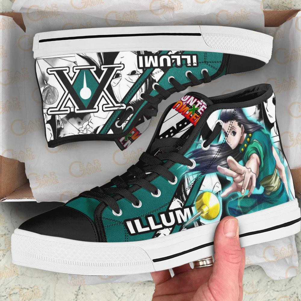 Illumi Zoldyck High Top Shoes Custom Manga Anime Hunter X Hunter Sneakers