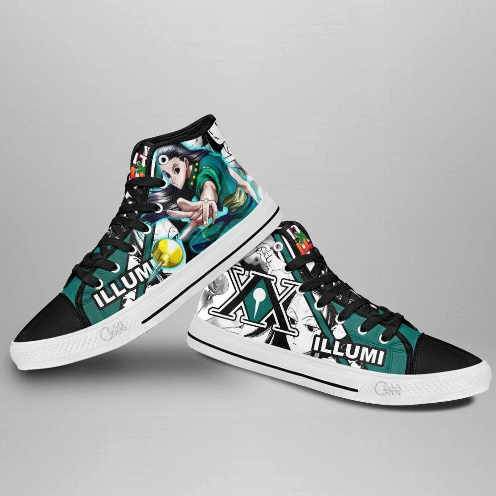Illumi Zoldyck High Top Shoes Custom Manga Anime Hunter X Hunter Sneakers