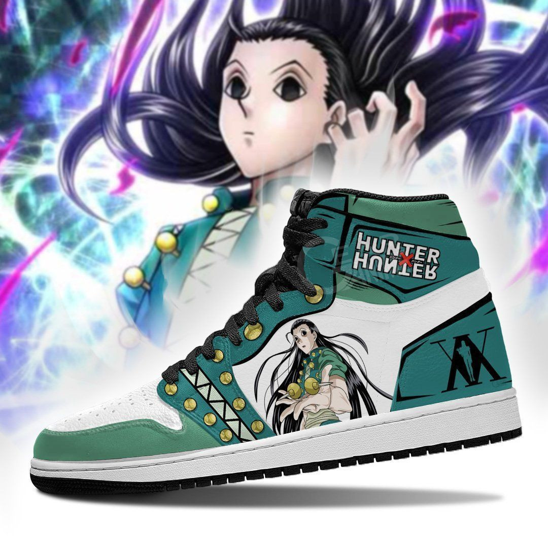 Illumi Zoldyck Hunter X Hunter Anime 2 High Top Air Jordan Sneaker, Air Jordan Hightop