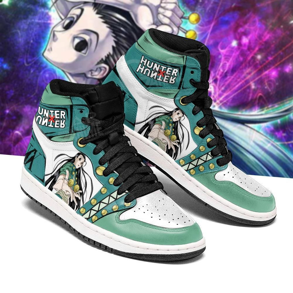 Illumi Zoldyck Hunter X Hunter Anime 2 High Top Air Jordan Sneaker, Air Jordan Hightop
