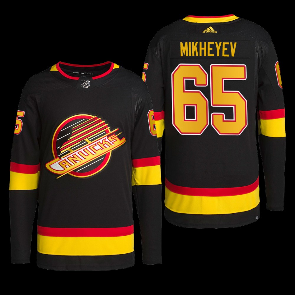 Ilya Mikheyev Vancouver Canucks Primegreen Jersey 2022 Black #65 Heritage Uniform