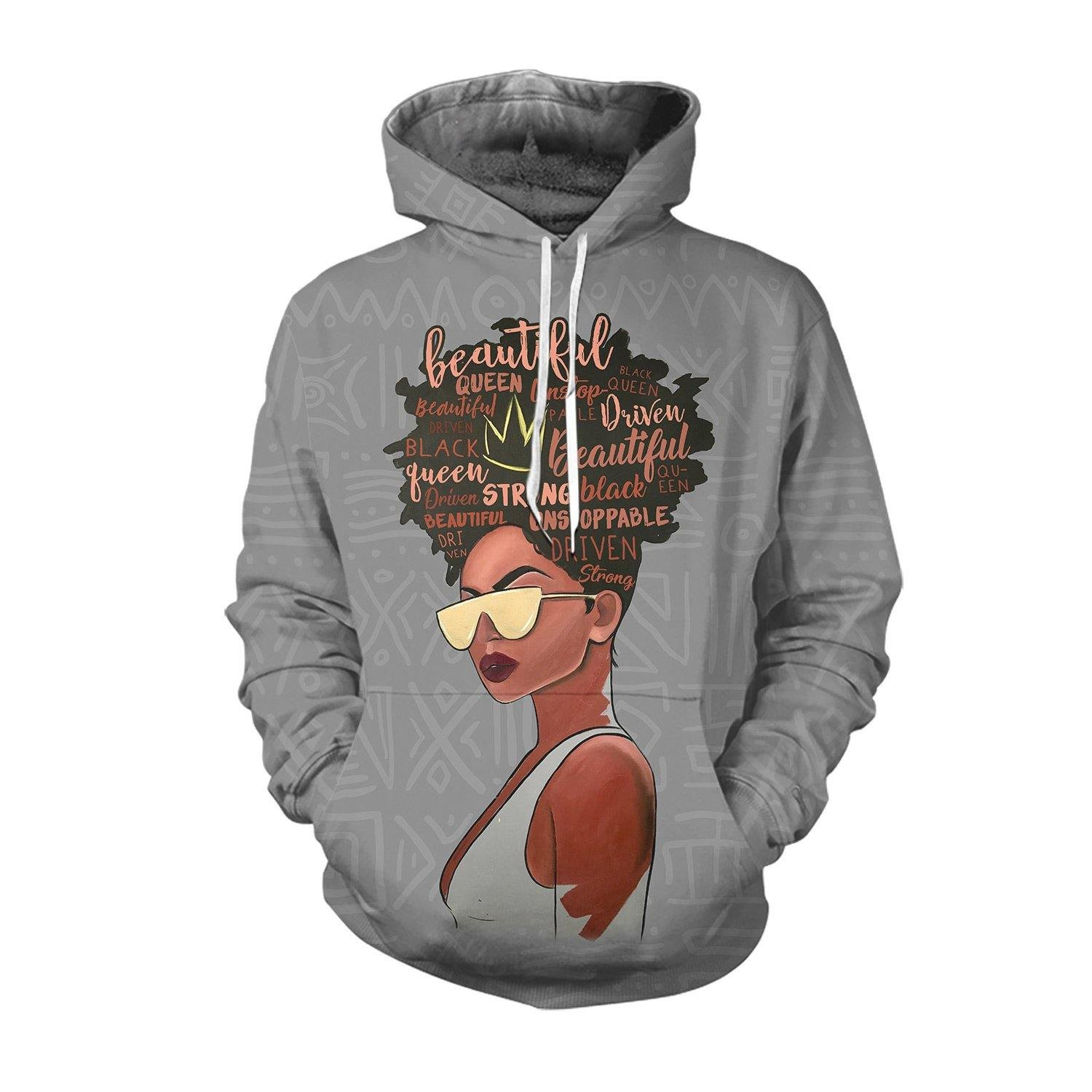 I’M A Black August Queen All Over Printed Hoodie