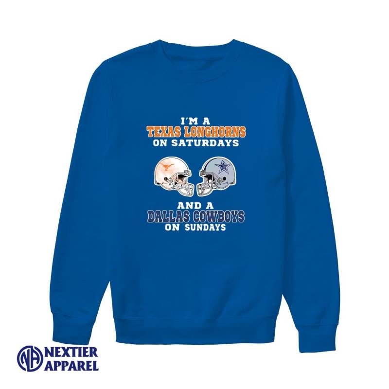 I’m a Texas Longhorns on saturdays and a Dallas Cowboys on sundays shirt Unisex Sweatshirt