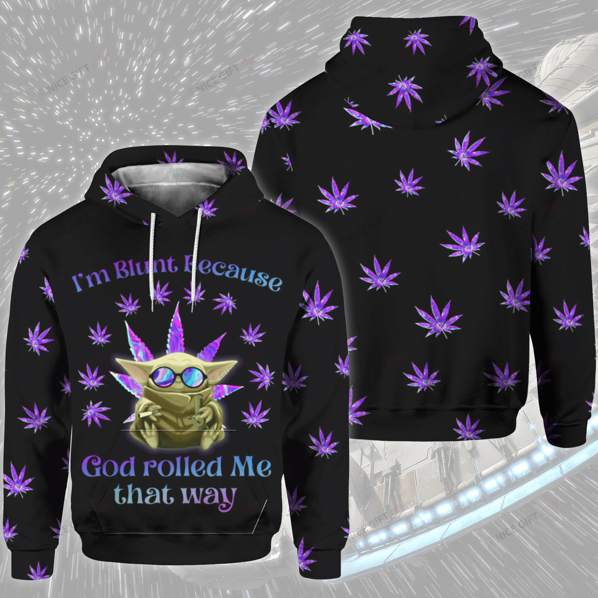 I’m Blunt Because God rolled Me That Way 3D Hoodie Gift For Fans