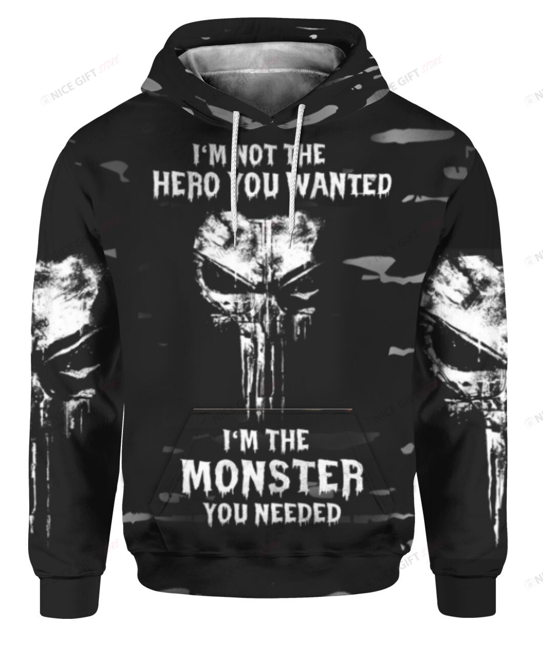 I’m Not The Hero You Wanted I’m The Monster You Needed 3D Hoodie Gift For Fans