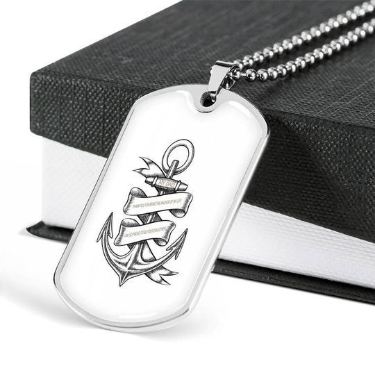 I’m So Proud To Be Your Daughter Dog Tag Necklace Gift For Dad