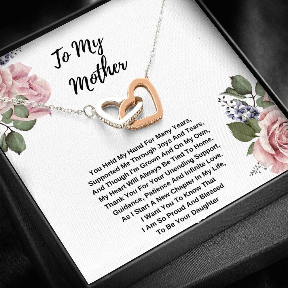 I’m So Proud To Be Your Daughter Interlocking Hearts Necklace For Mom