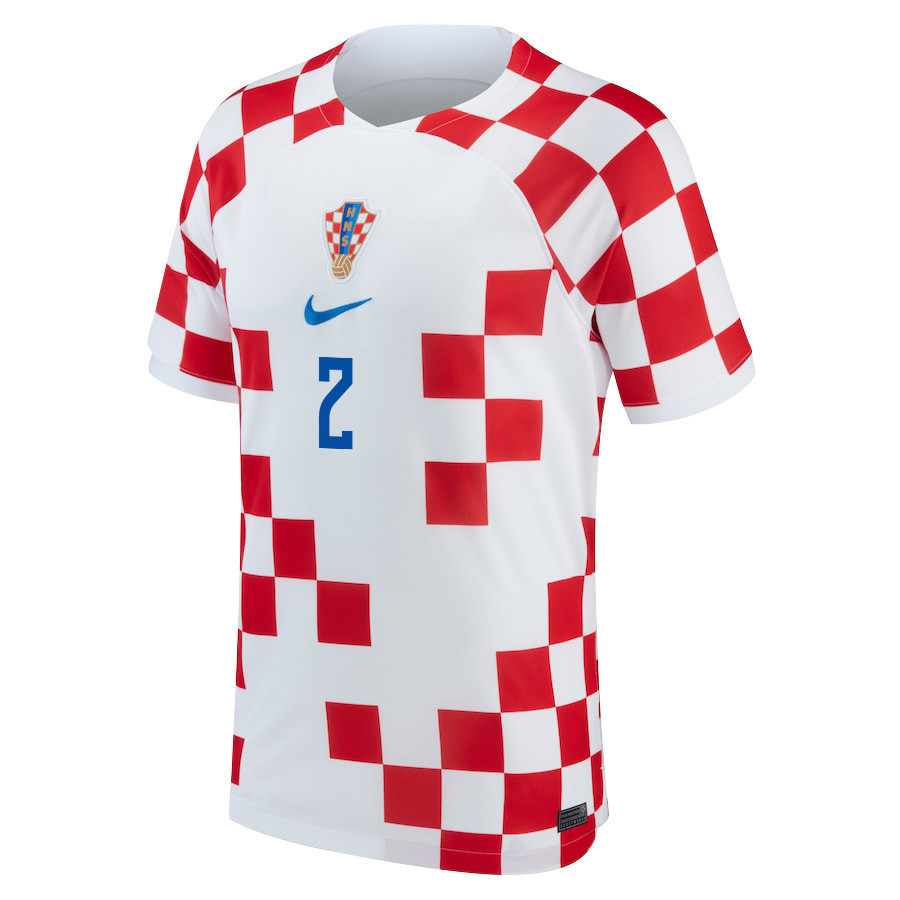 ?ime Vrsaljko 2 Croatia National Team FIFA World Cup Qatar 2022 – Home Youth Jersey With Patch