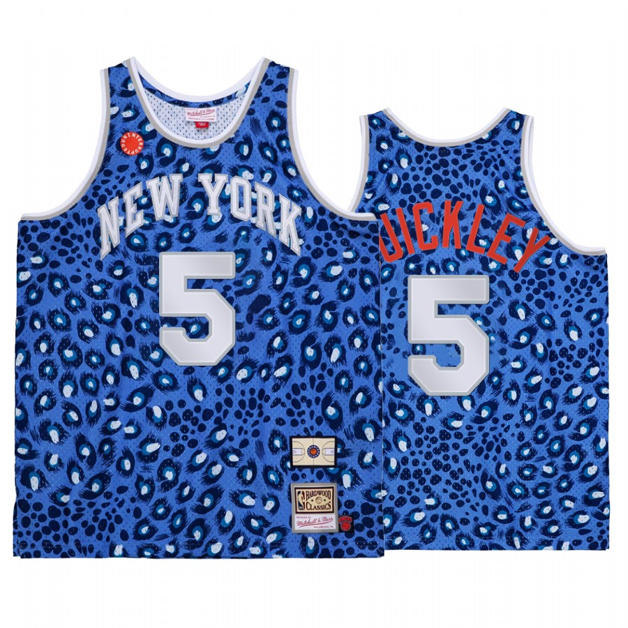 Immanuel Quickley 5 New York Knicks Mitchell Ness x Uninterrupted Blue Jersey Throwback