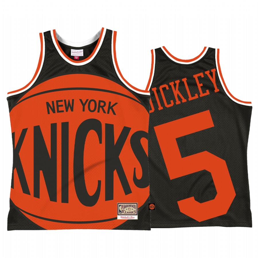 Immanuel Quickley New York Knicks Black Big Face 2.0 Men's Jersey