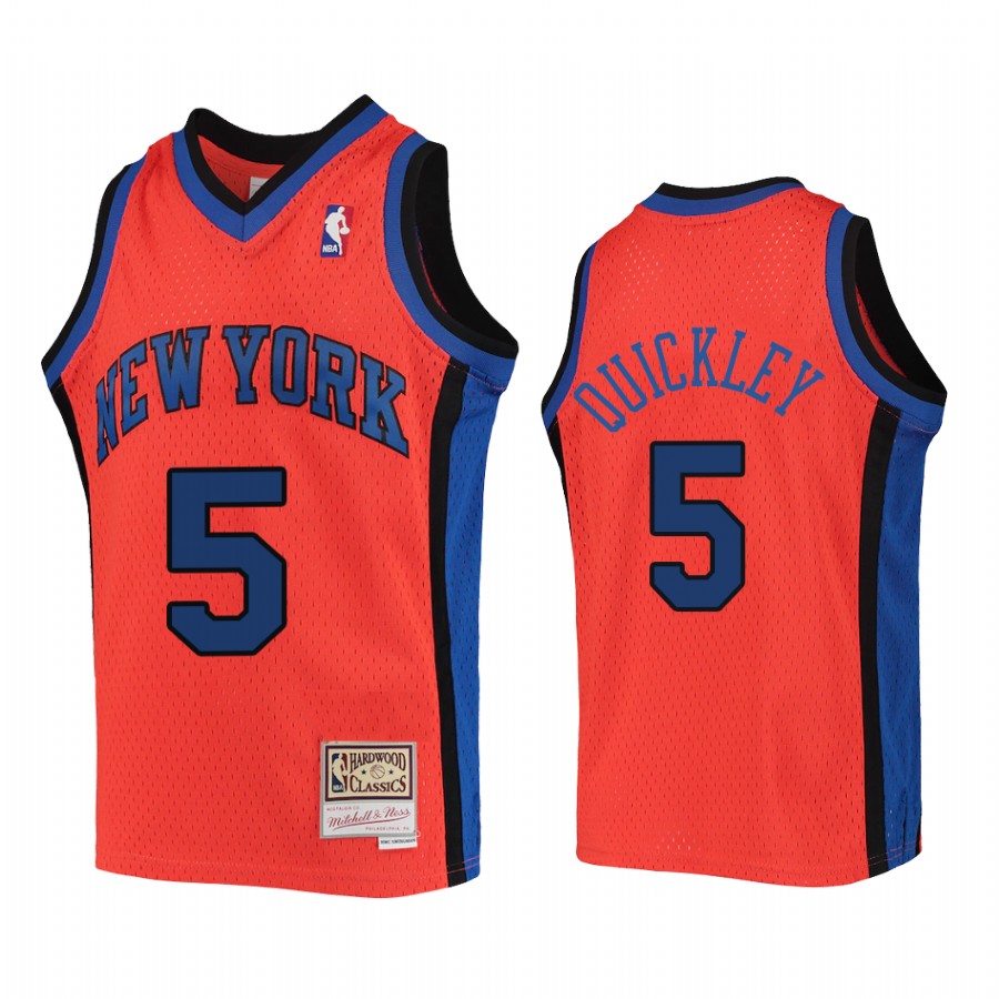 Immanuel Quickley New York Knicks Youth Orange Reload Jersey Hardwood Classics
