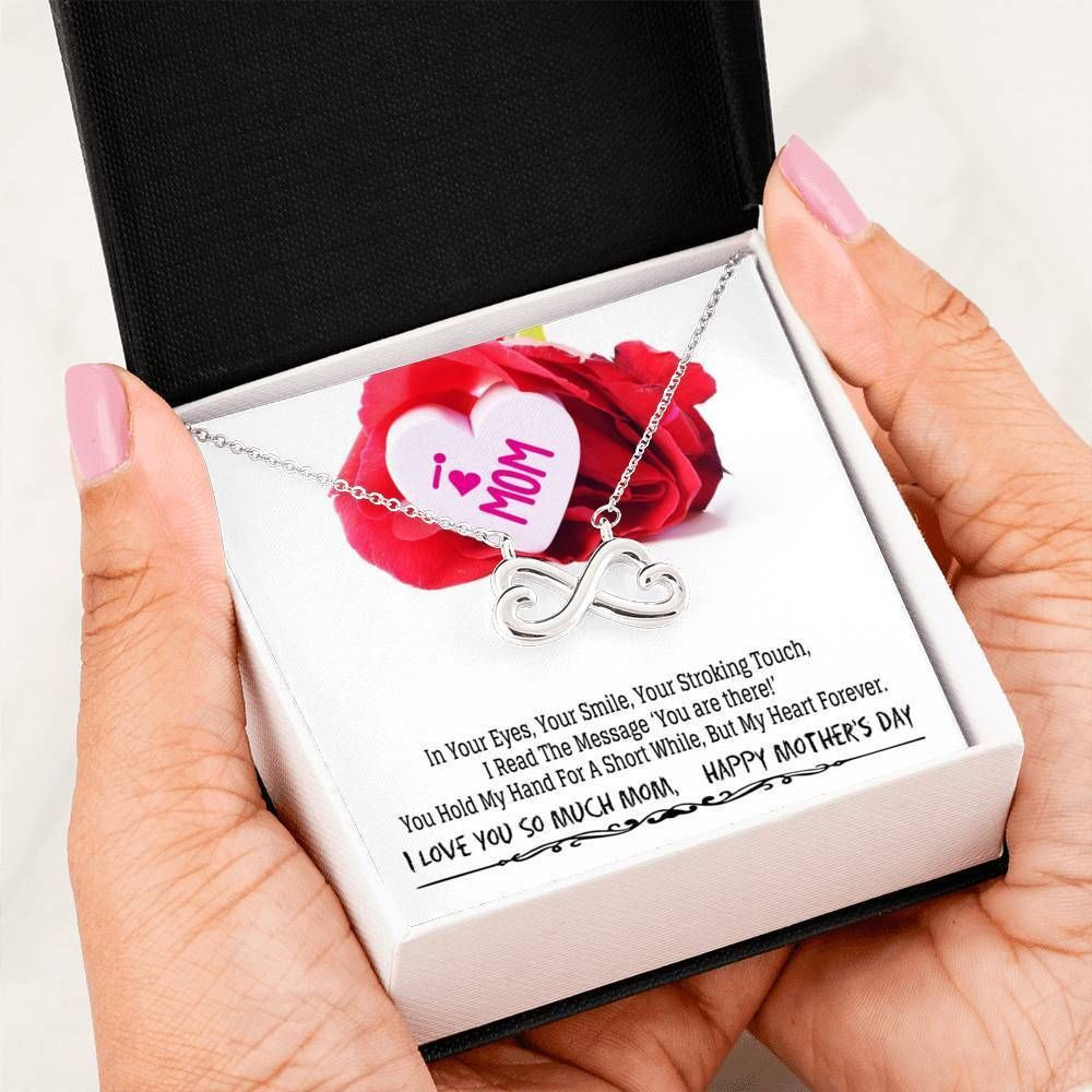 In Your Eyes Infinity Heart Necklace Gift For Mom