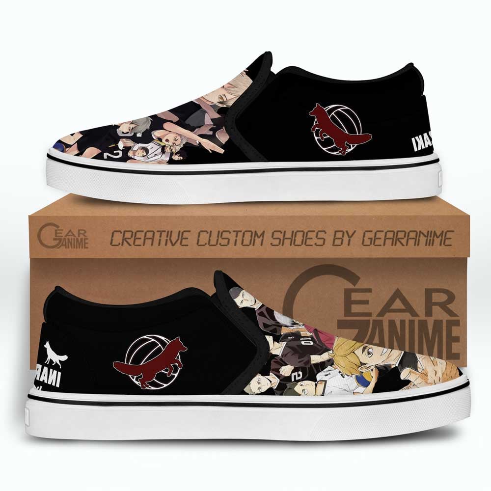 Inarizaki Slip-On Shoes Canvas Custom Anime Haikyuu Shoes