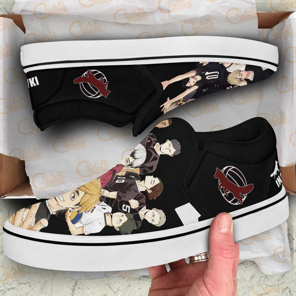 Inarizaki Slip-On Shoes Canvas Custom Anime Haikyuu Shoes