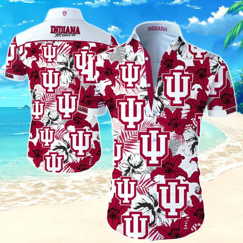Indiana Hoosiers NCAA Basketball Sports Logo Cool – Premium Hawaiian Shirt – Gift For Sports Lovers