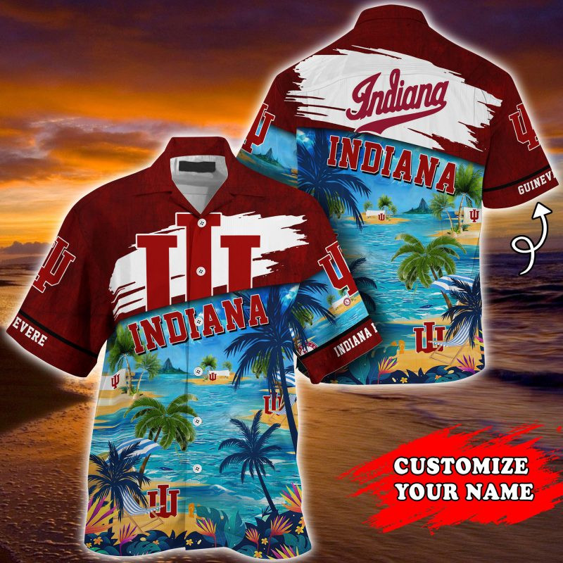 Indiana Hoosiers NCAA Customized Summer Hawaiian Shirt