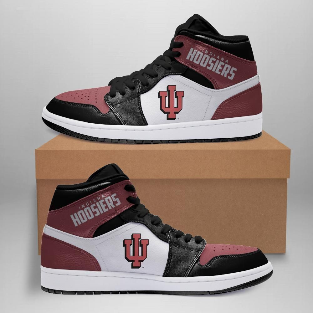 Indiana Hoosiers NCAA Fashion The best Sneakers Basketball Shoes Leather High Top Air Jordan Sneaker, Air Jordan Hightop