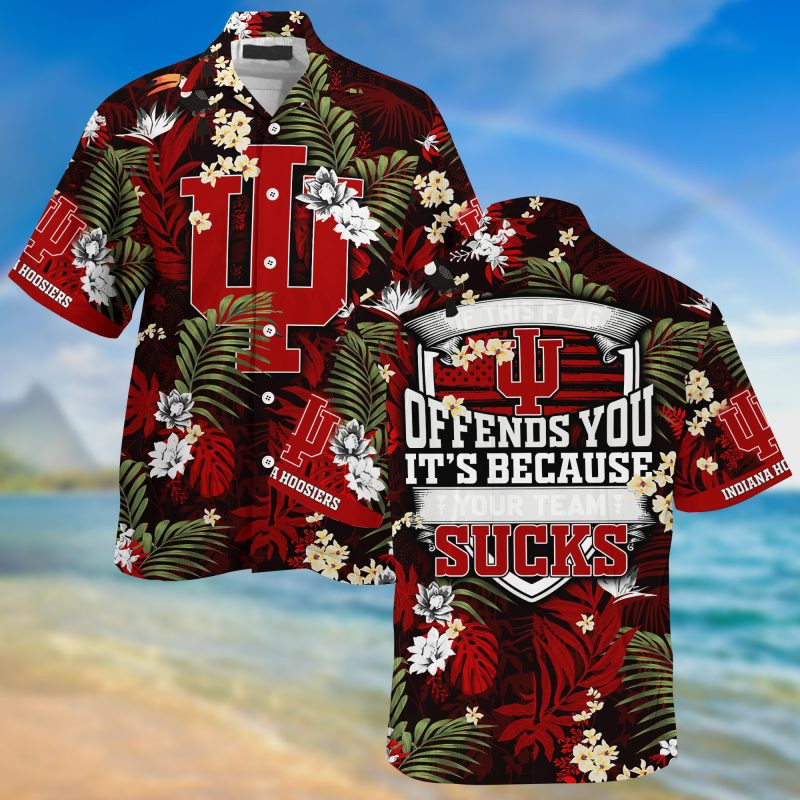 Indiana Hoosiers NCAA Summer – Hawaii Shirt For This Season – Gift For Sport Lovers With Tropical Patterns
