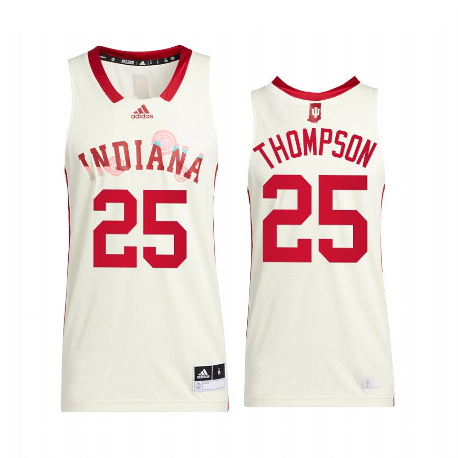 Indiana Hoosiers Race Thompson Jersey 2022 Honoring Black Excellence Cream Uniform