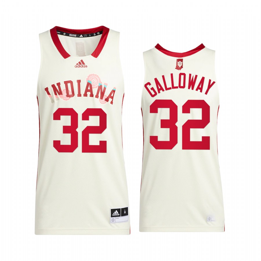 Indiana Hoosiers Trey Galloway Jersey 2022 Honoring Black Excellence Cream Uniform