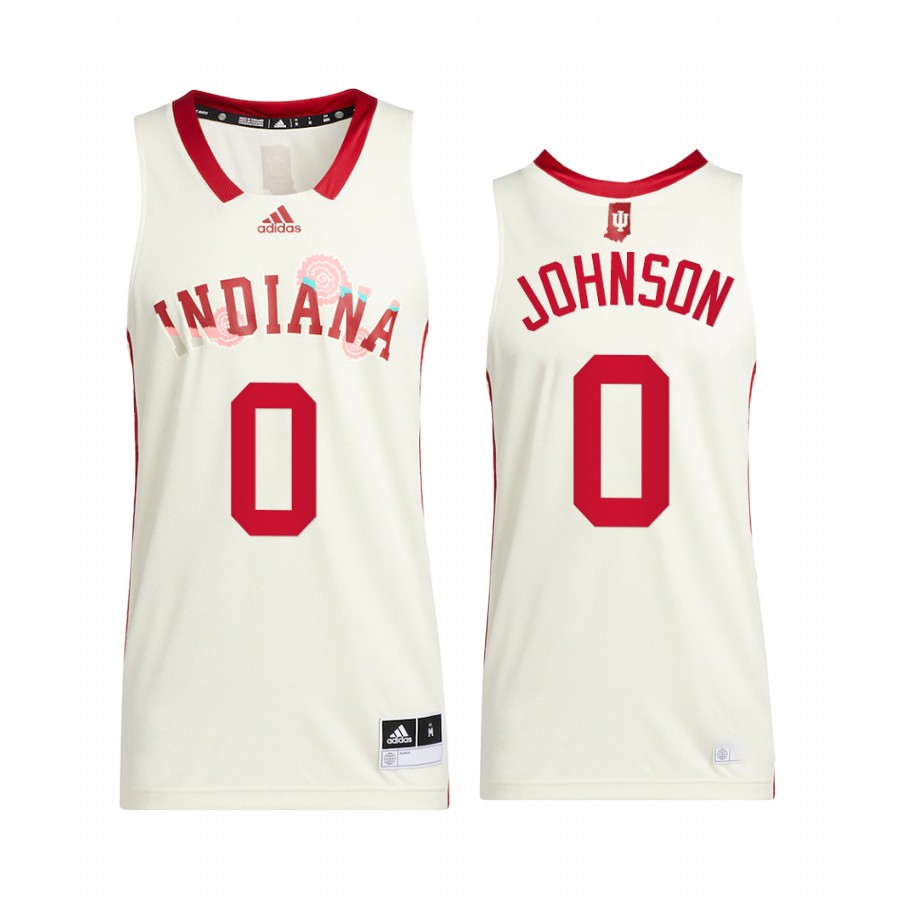 Indiana Hoosiers Xavier Johnson Jersey 2022 Honoring Black Excellence Cream Uniform