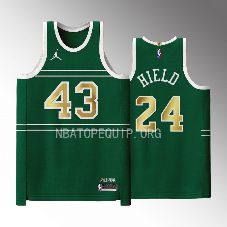 Indiana Pacers Black History Month Buddy Hield Green #24 Jersey 2023 1955 Crispus Attucks