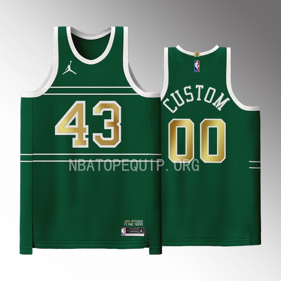 Indiana Pacers Black History Month Custom Green #00 Jersey 2023 1955 Crispus Attucks