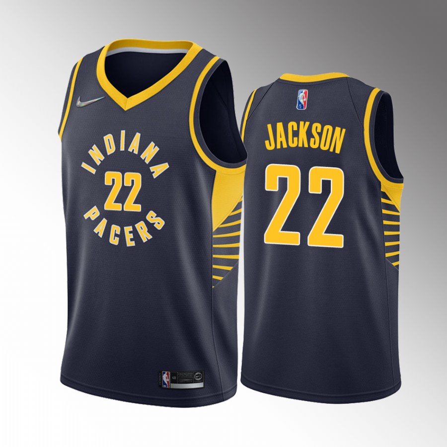 Indiana Pacers Isaiah Jackson #22 Icon Edition Blue Jersey