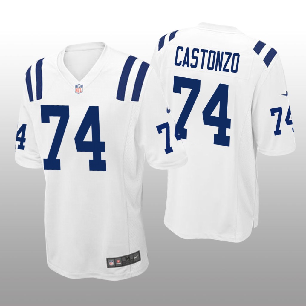 Indianapolis Colts #74 White Men's Anthony Castonzo Game Jersey