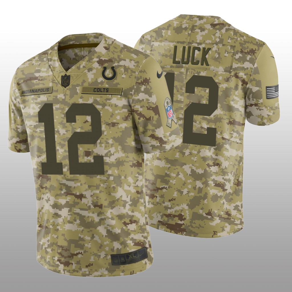 Indianapolis Colts Andrew Luck #12 Salute to Service Limited Jersey - Camo