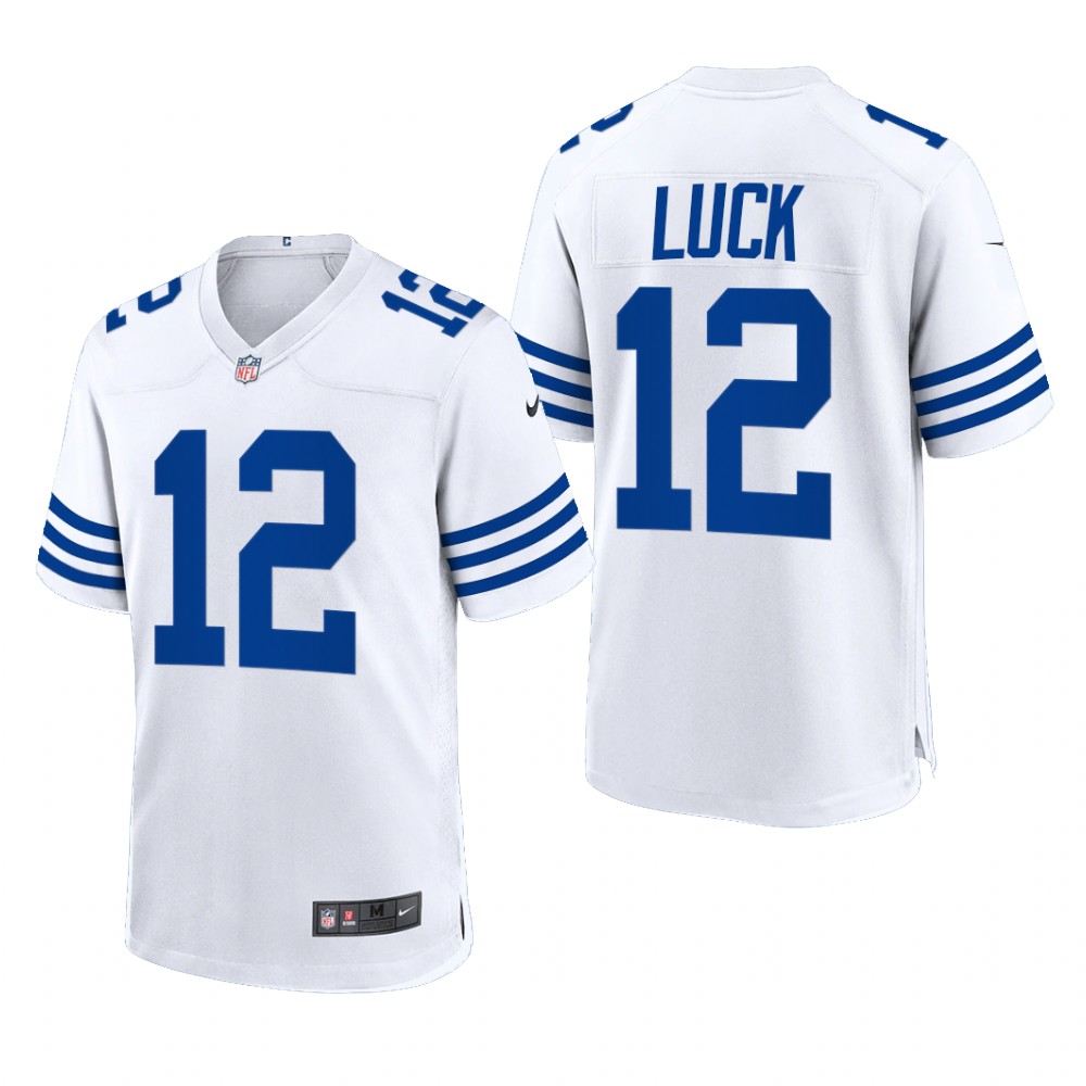 Indianapolis Colts Andrew Luck White Game 2021 Throwback - Men's