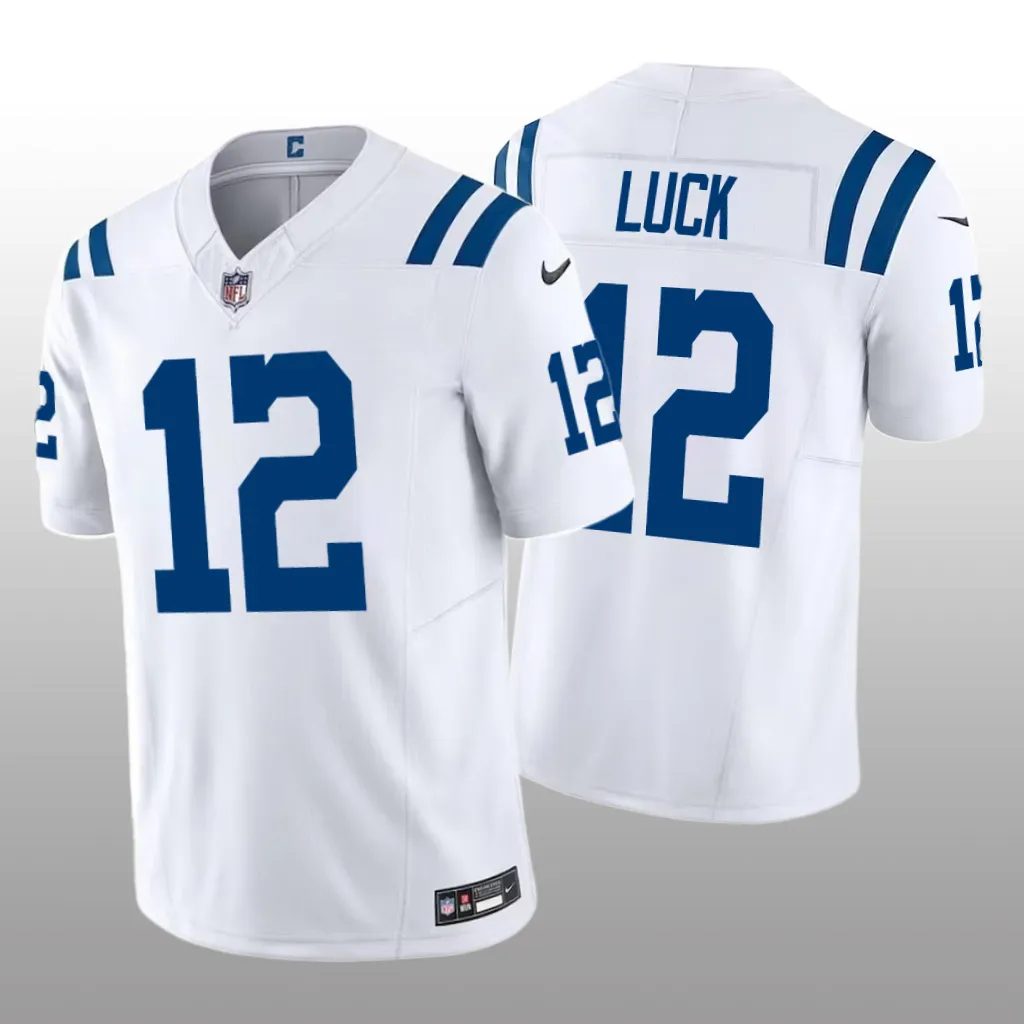 Indianapolis Colts Andrew Luck White Jersey 2020 Vapor F.U.S.E. Limited