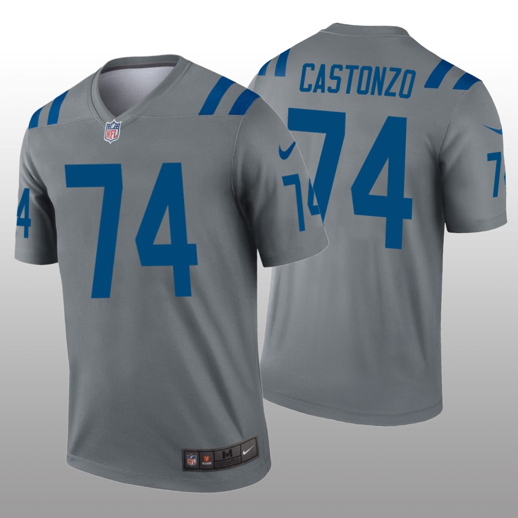 Indianapolis Colts Anthony Castonzo Gray Jersey Inverted Legend - Men's
