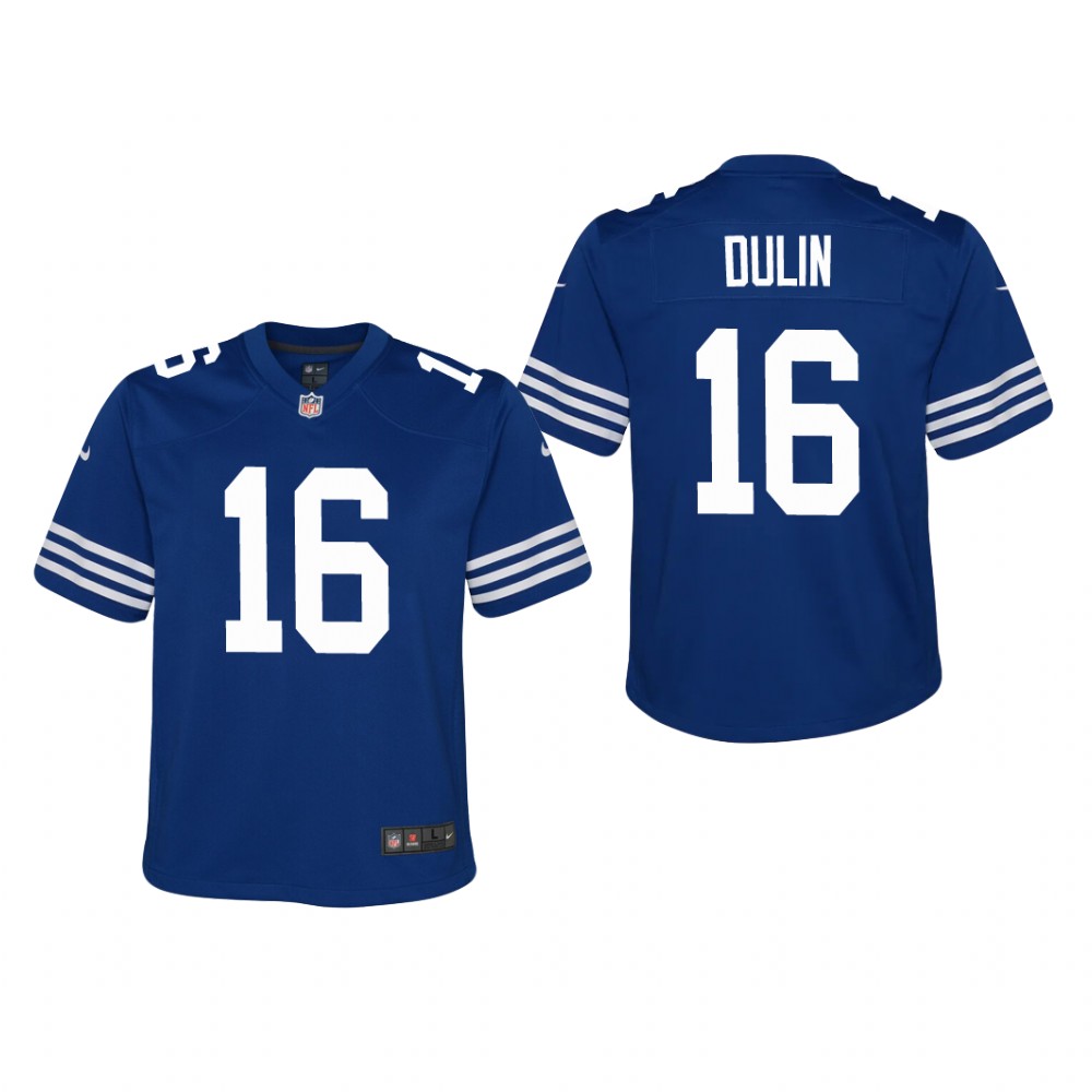 Indianapolis Colts Ashton Dulin Royal Jersey Alternate Game - Youth