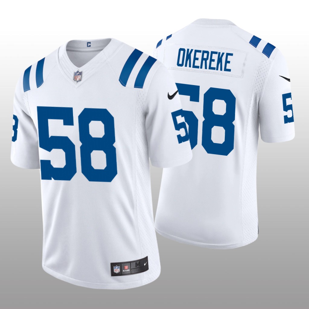 Indianapolis Colts Bobby Okereke White Jersey 2020 Vapor Limited - Men's